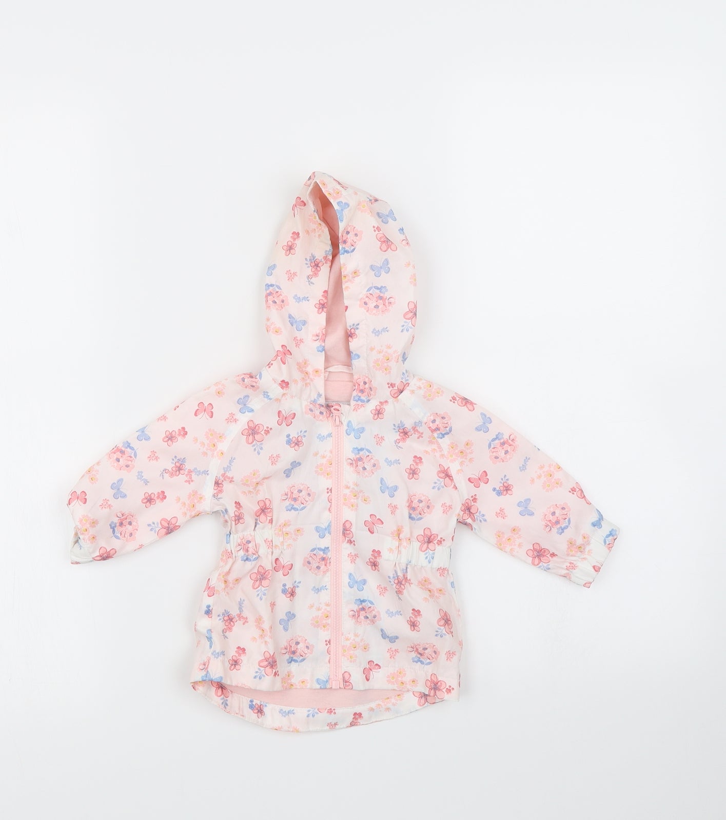 Primark Girls Pink Floral  Rain Coat Coat Size 0-3 Months
