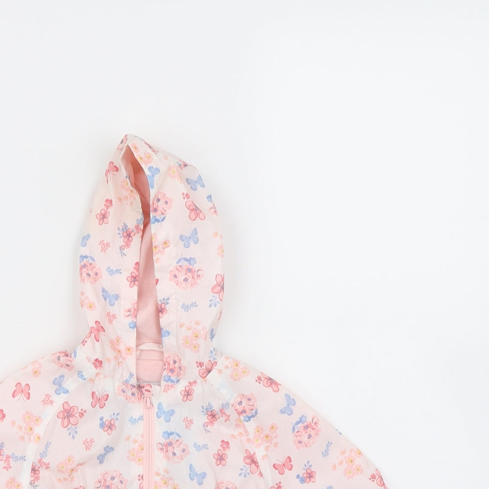 Primark Girls Pink Floral  Rain Coat Coat Size 0-3 Months