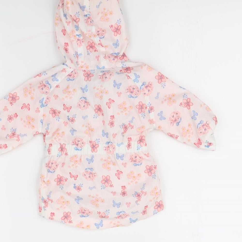 Primark Girls Pink Floral  Rain Coat Coat Size 0-3 Months