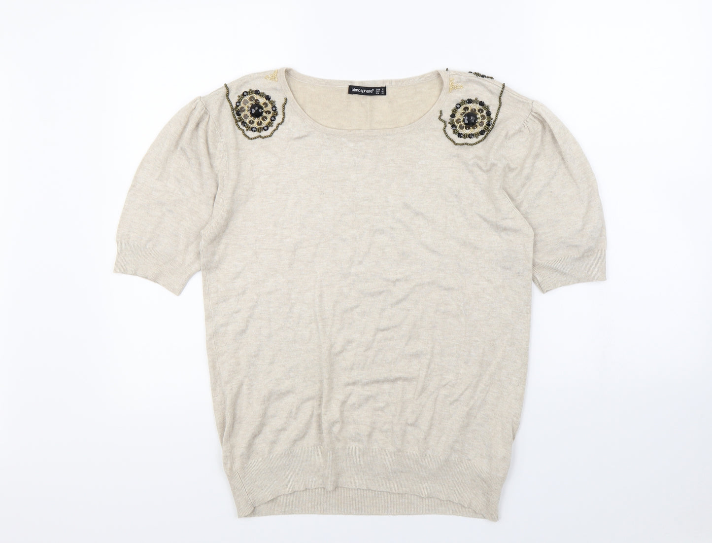 Atmosphere Womens Beige   Pullover Jumper Size 16