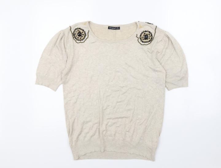 Atmosphere Womens Beige   Pullover Jumper Size 16