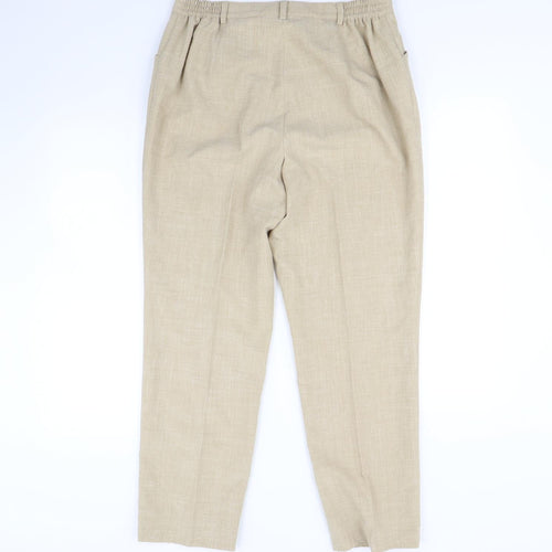 Kris Reutter Womens Beige   Dress Pants Trousers Size 16 L30 in