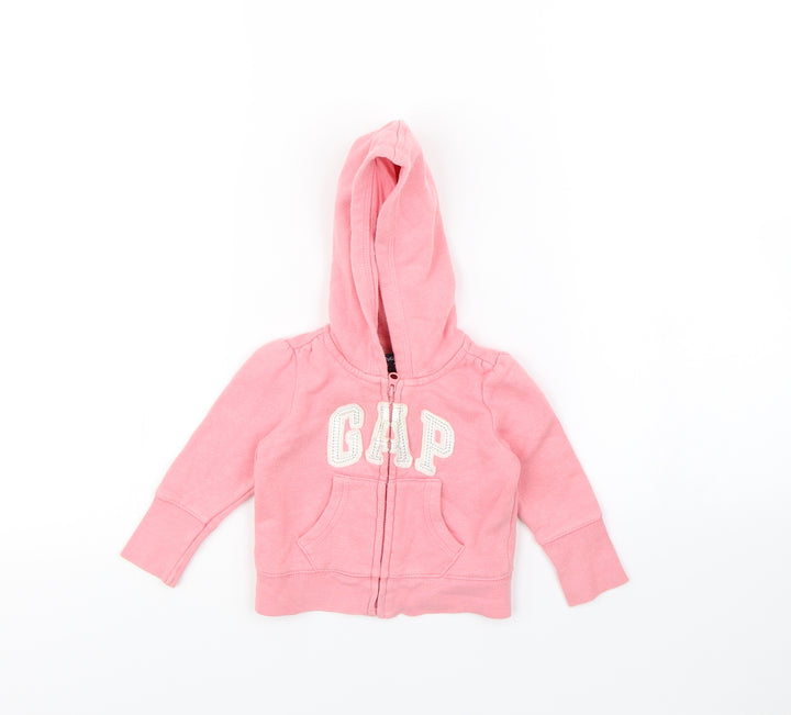 Gap Girls Pink   Full Zip Jumper Size 3-6 Months