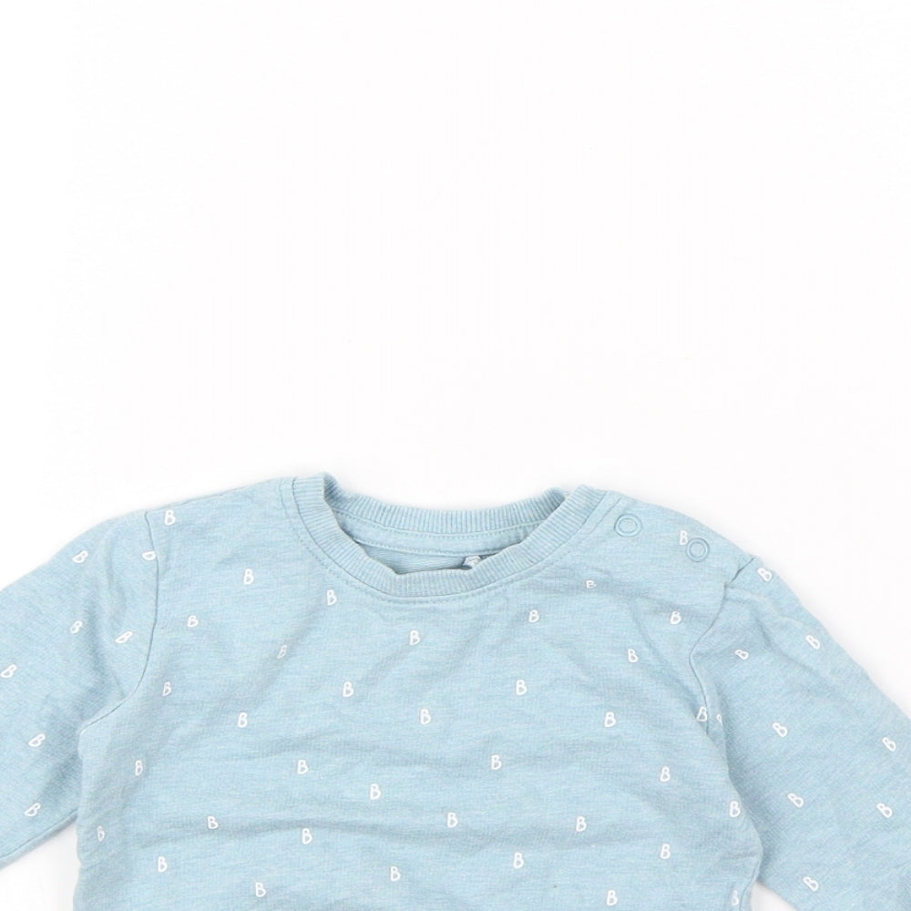 Billie faires Baby Blue Spotted  Pullover Jumper Size 3-6 Months