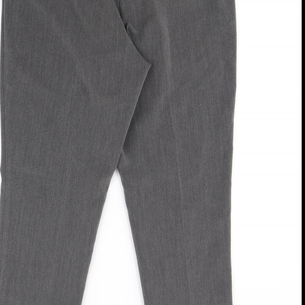 Mia Moda Womens Grey   Dress Pants Trousers Size 14 L30 in