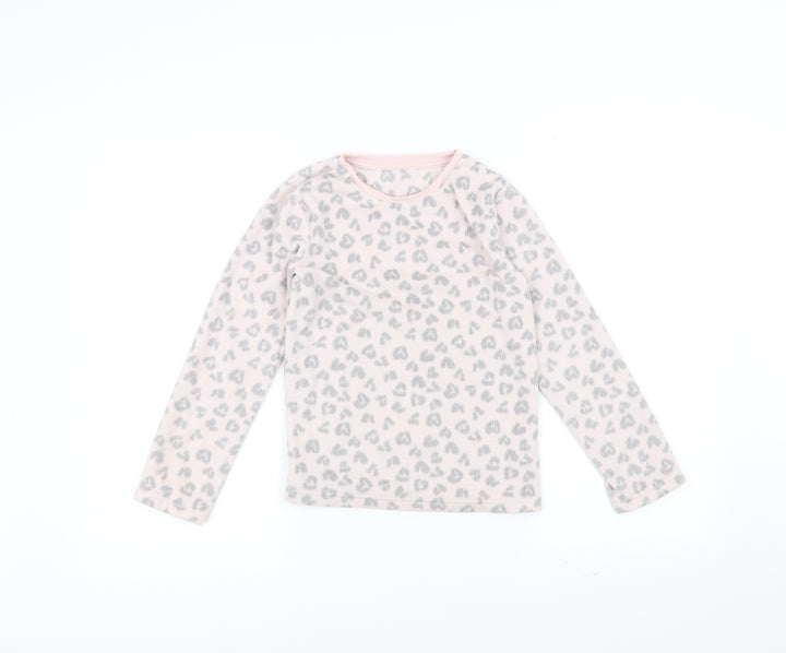 F&F Girls Pink Animal Print  Pullover Jumper Size 8-9 Years