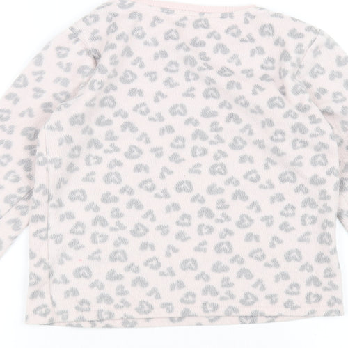 F&F Girls Pink Animal Print  Pullover Jumper Size 8-9 Years