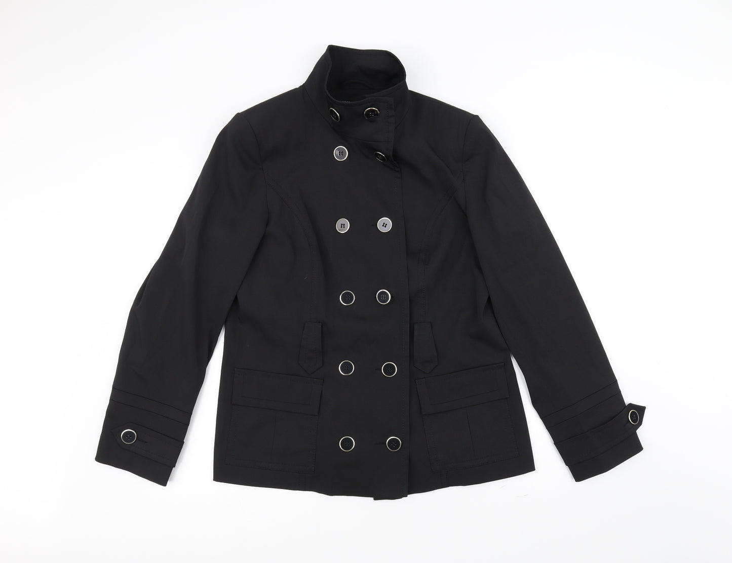 Dorothy Perkins Womens Black   Pea Coat Coat Size 16
