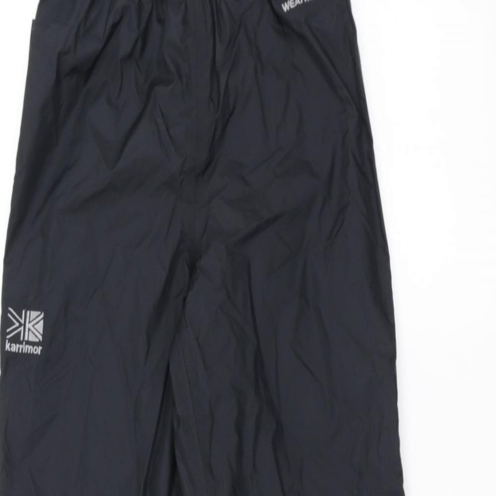 Karrimor Boys Black   Rain Trousers Trousers Size 9-10 Years