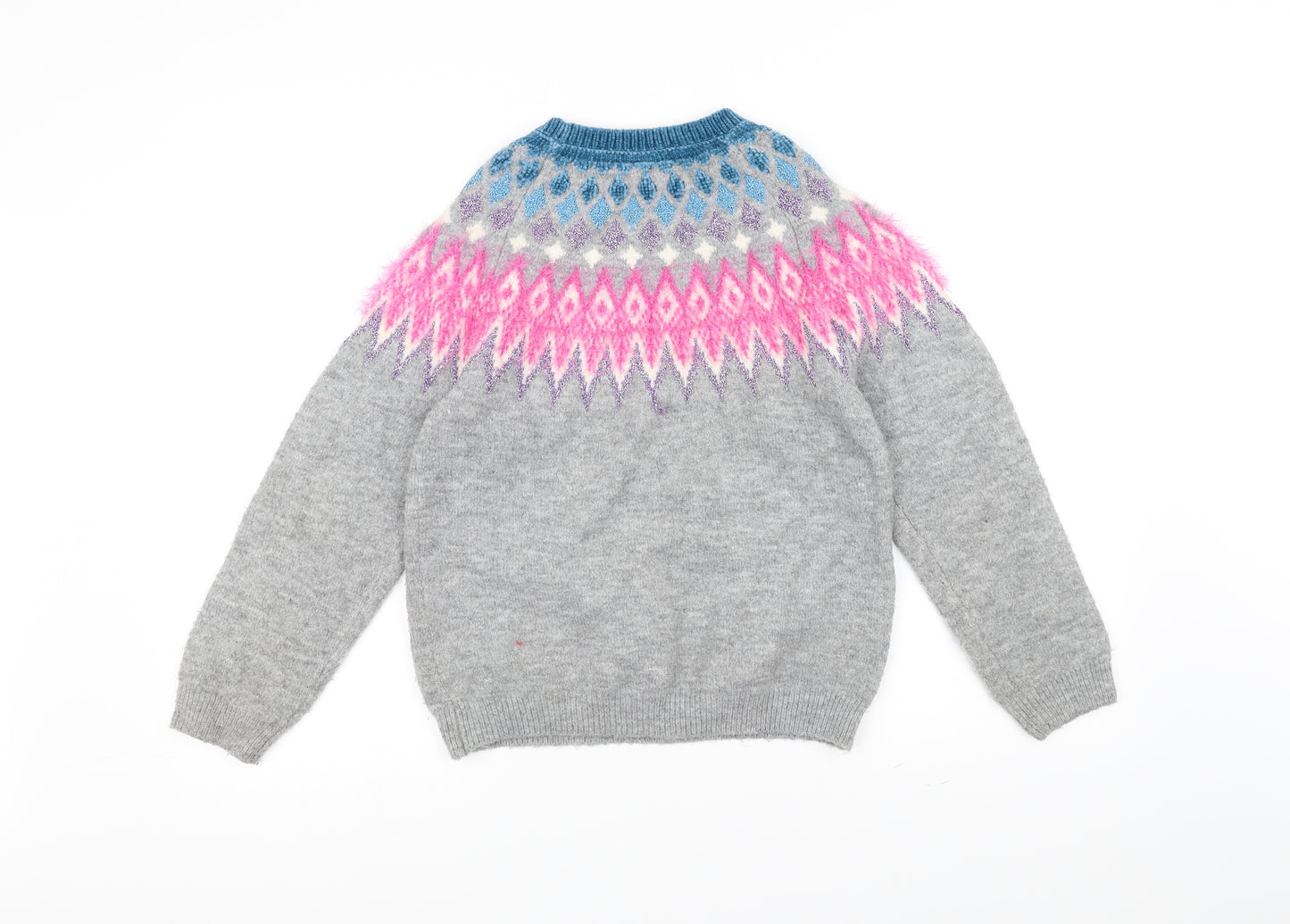 F&F Girls Grey   Pullover Jumper Size 10-11 Years