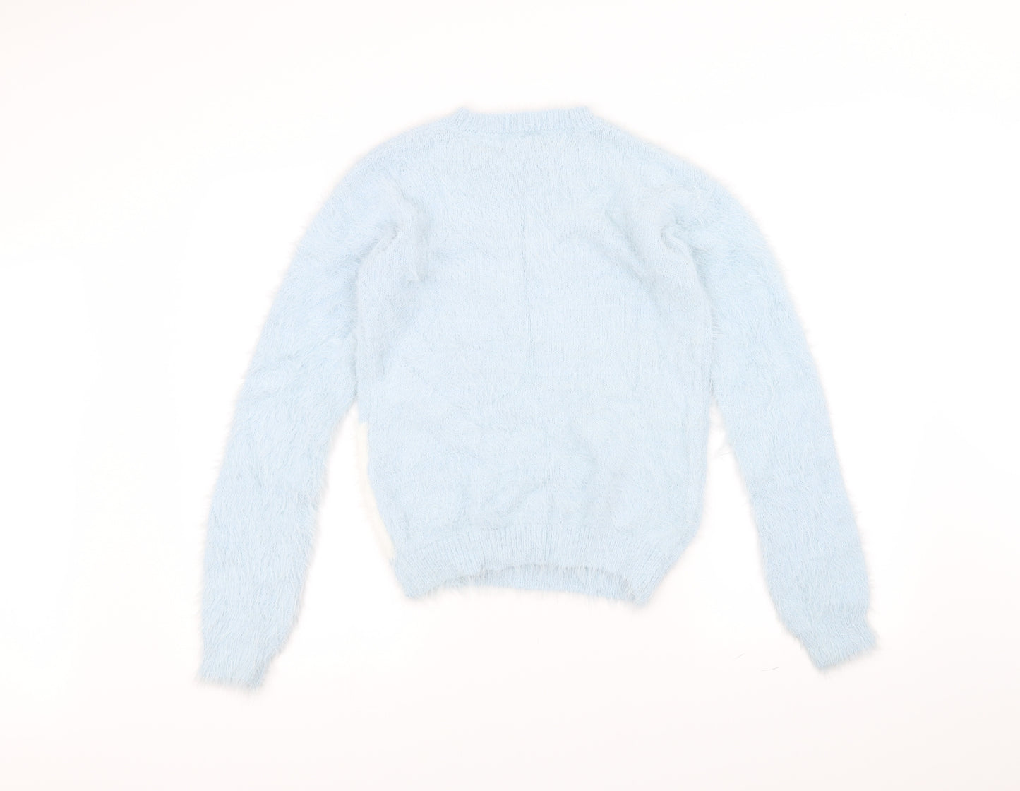 F&F Girls Blue   Pullover Jumper Size 12-13 Years  - unicorn