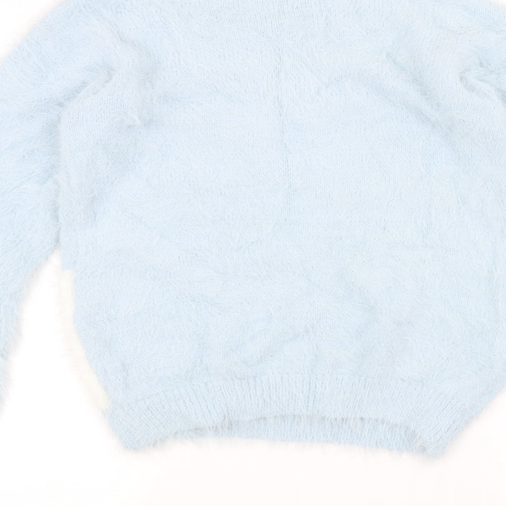 F&F Girls Blue   Pullover Jumper Size 12-13 Years  - unicorn