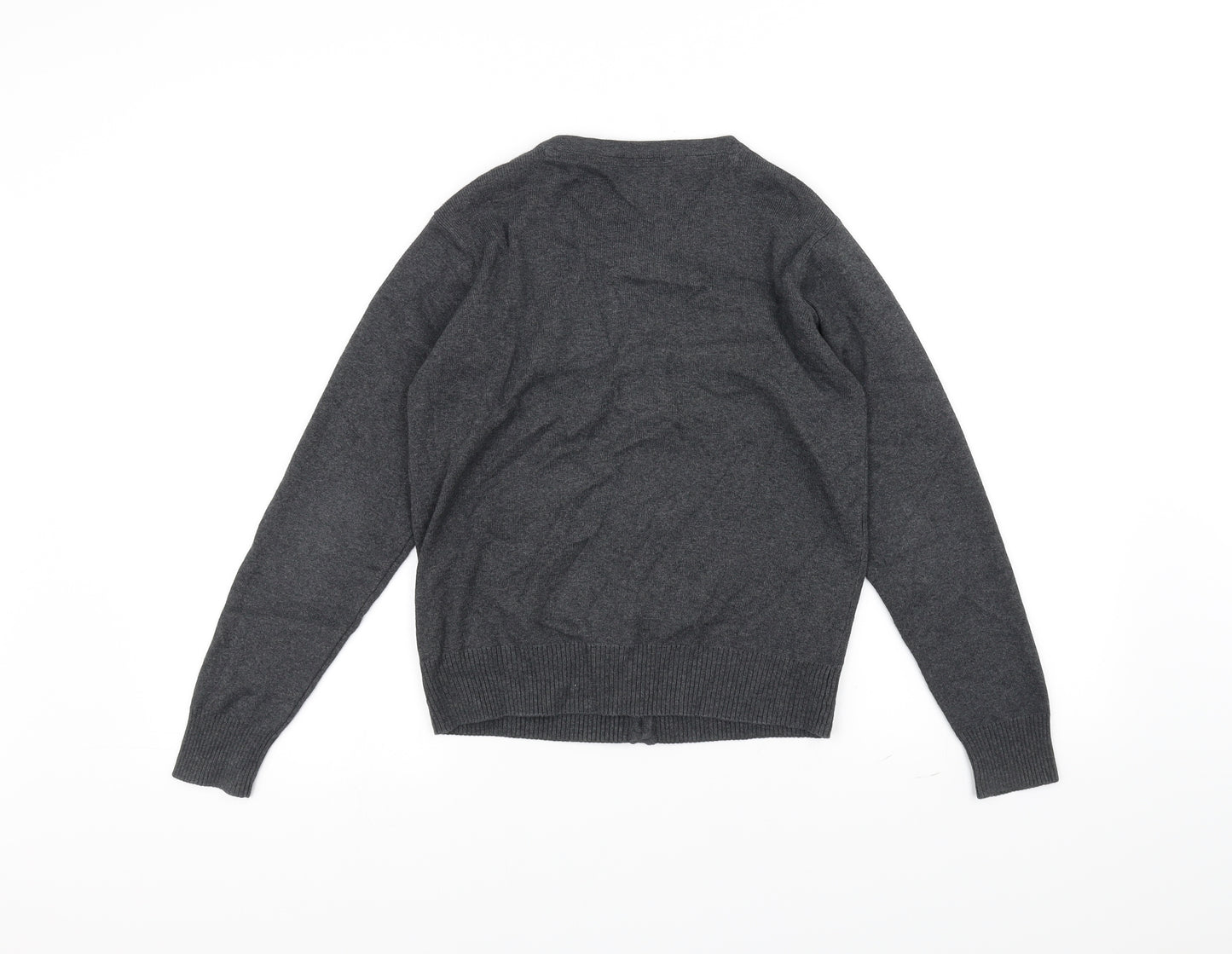 Marks and Spencer Girls Grey   Cardigan Jumper Size 9-10 Years  - School