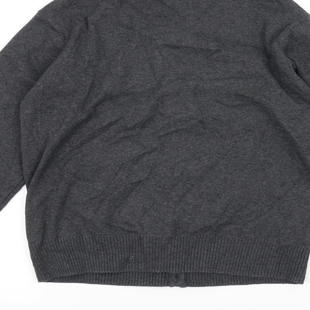 Marks and Spencer Girls Grey   Cardigan Jumper Size 9-10 Years  - School