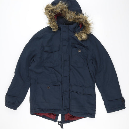 George Womens Blue   Parka Coat Size M