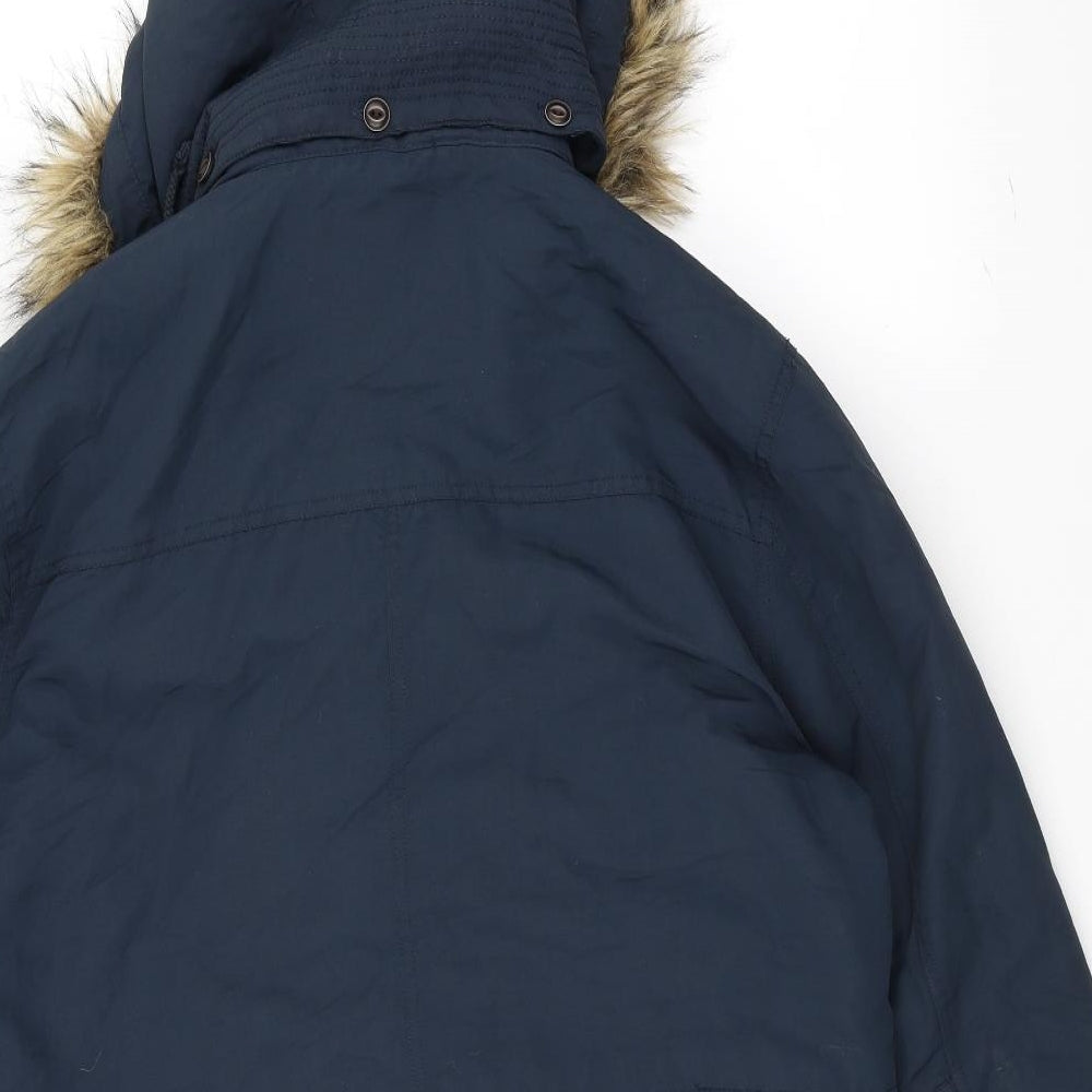 George Womens Blue   Parka Coat Size M
