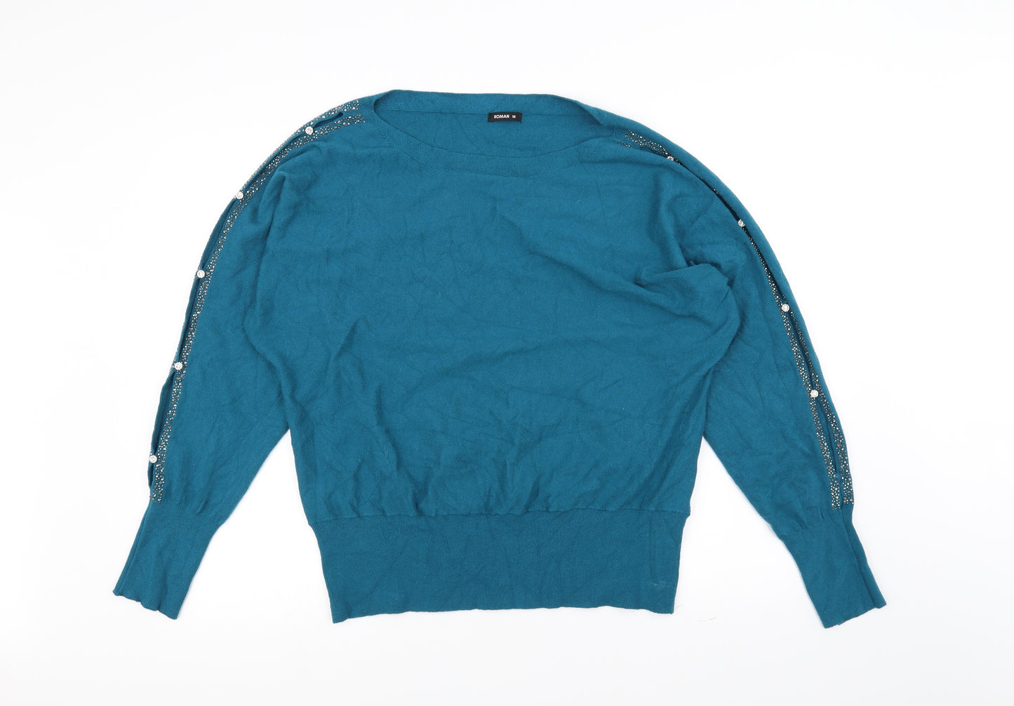 Roman Womens Blue   Cardigan Jumper Size 18