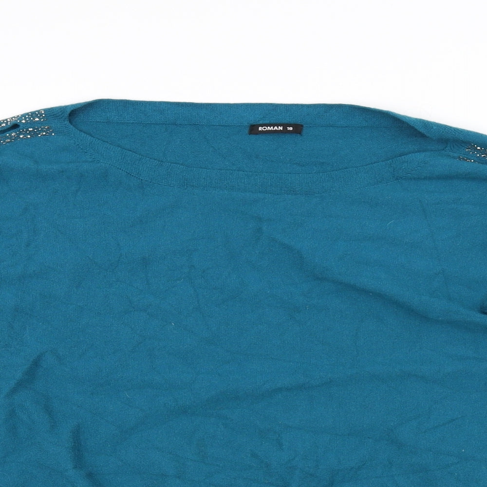 Roman Womens Blue   Cardigan Jumper Size 18