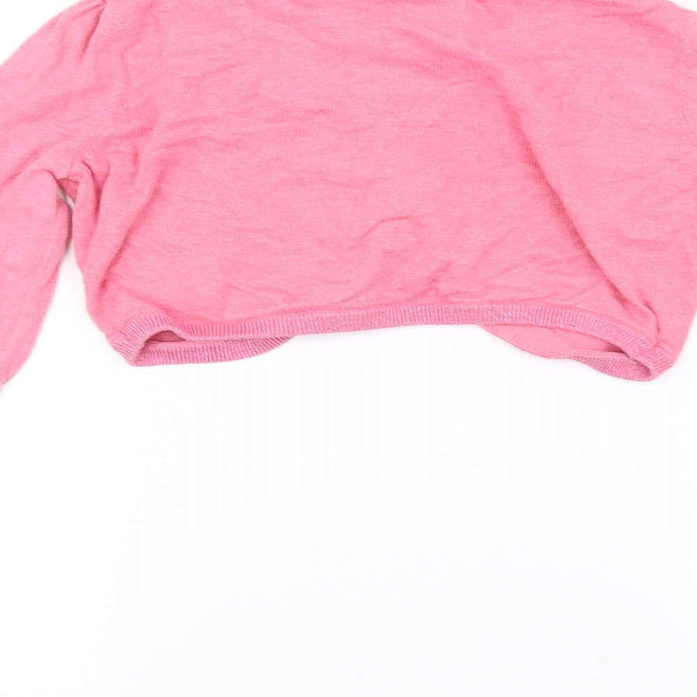 MW Girls Pink   Cardigan Jumper Size 11-12 Years