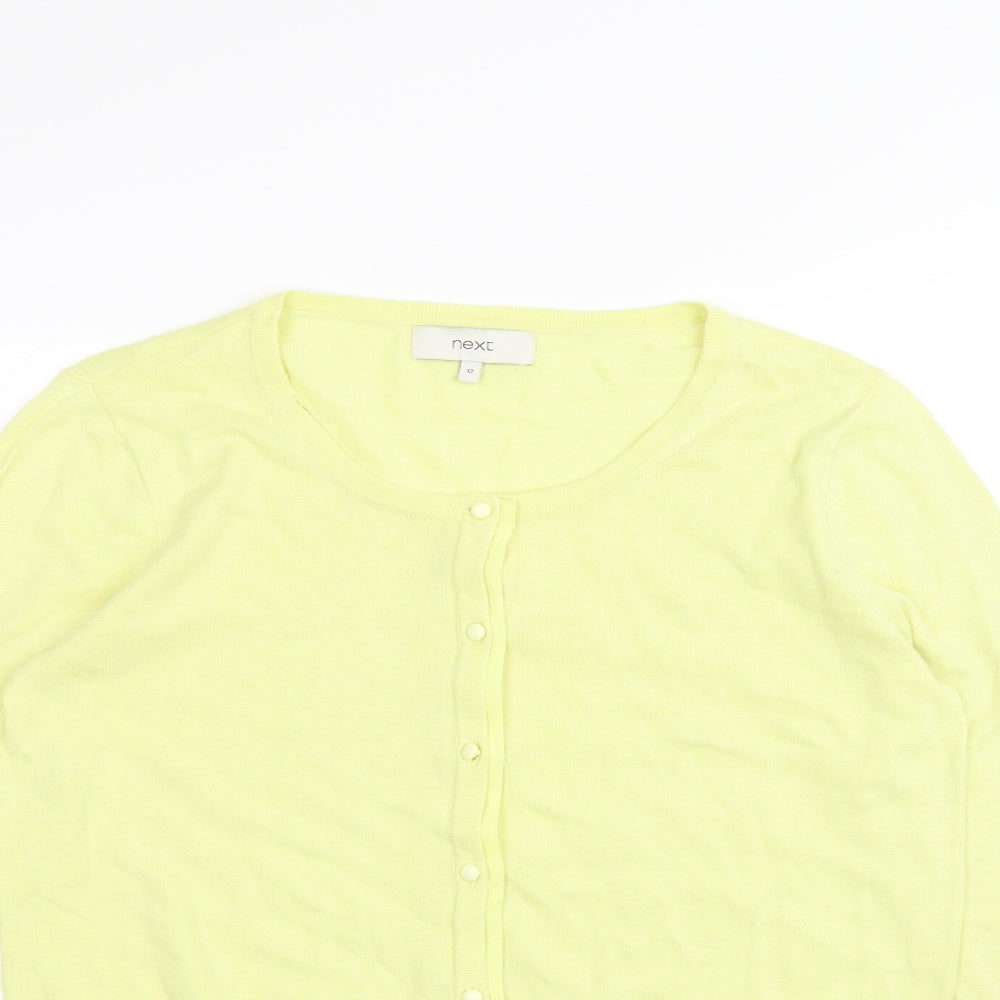 NEXT Womens Yellow   Cardigan Jumper Size 12