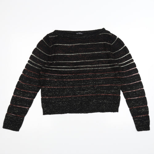 Miss Selfridge Womens Black  Knit Pullover Jumper Size 10
