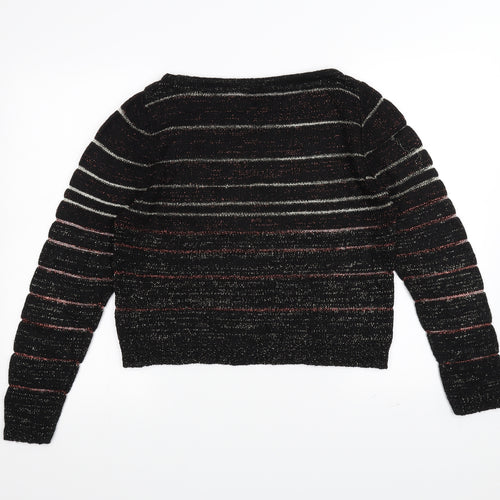 Miss Selfridge Womens Black  Knit Pullover Jumper Size 10