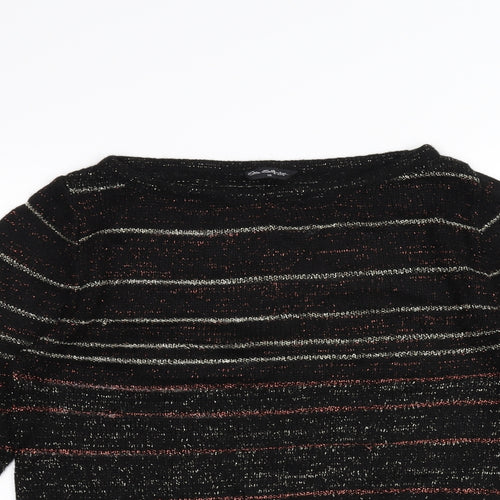 Miss Selfridge Womens Black  Knit Pullover Jumper Size 10