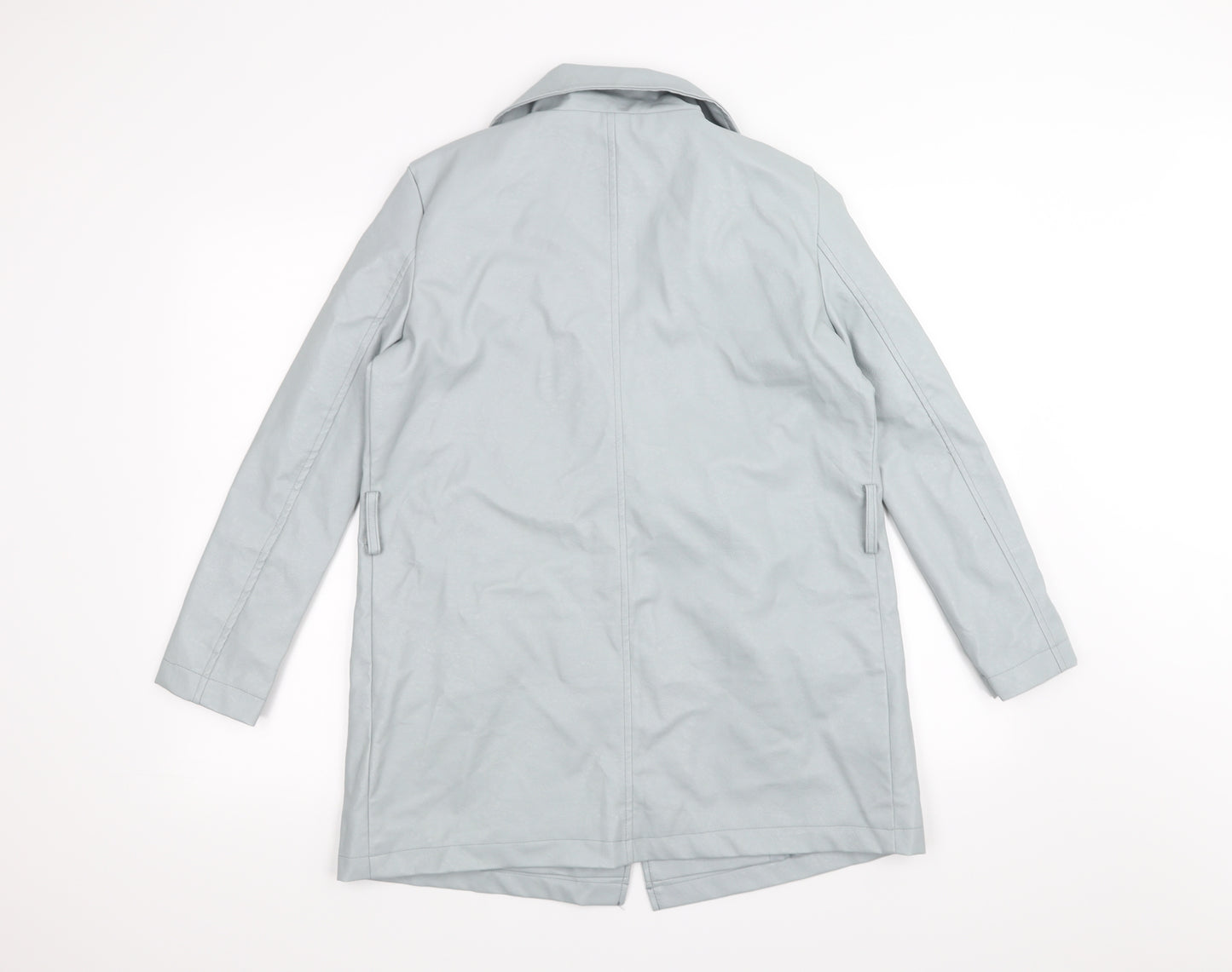 PRETTYLITTLETHING Womens Grey   Overcoat Coat Size 6