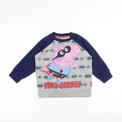 TU Girls Grey   Pullover Jumper Size 2-3 Years