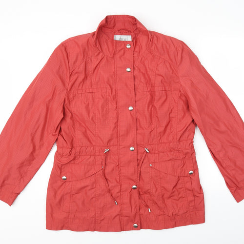 EWM Womens Red Check  Jacket Coat Size 18