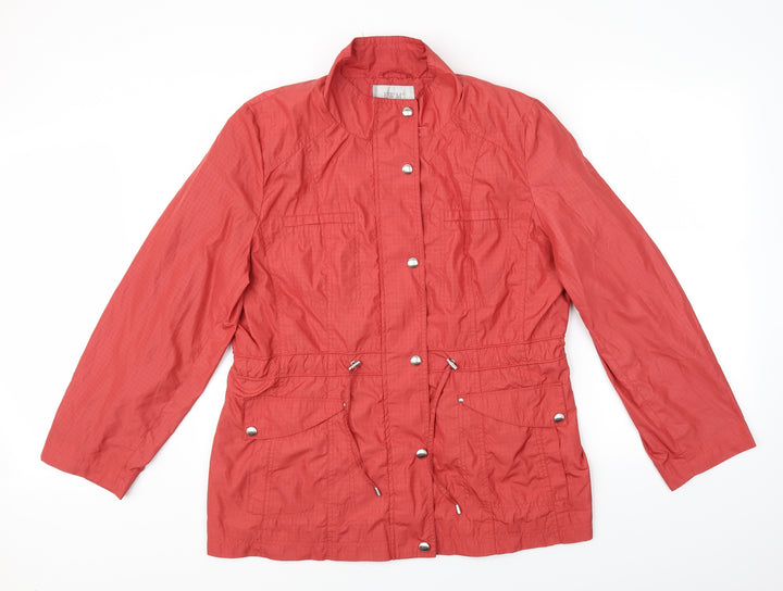 EWM Womens Red Check  Jacket Coat Size 18