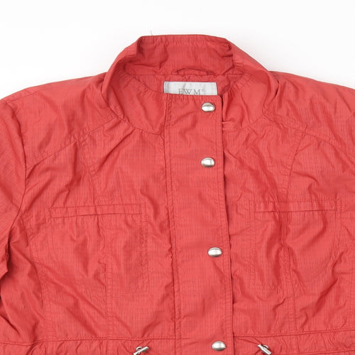 EWM Womens Red Check  Jacket Coat Size 18