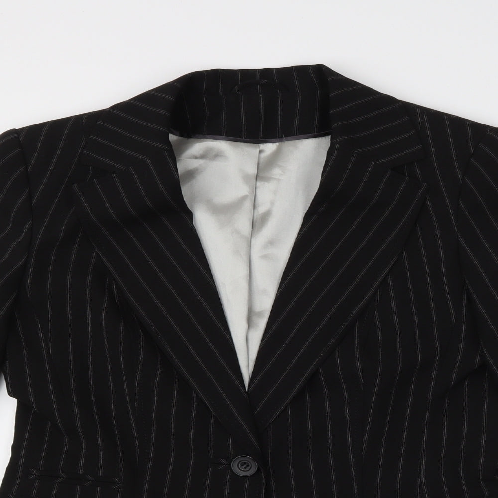 Dorothy Perkins Womens Black Striped  Jacket Suit Jacket Size 12