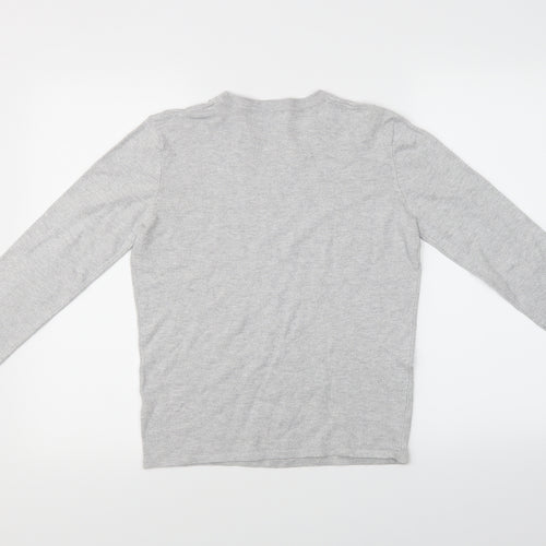 BASSINI Womens Grey   Basic T-Shirt Size S