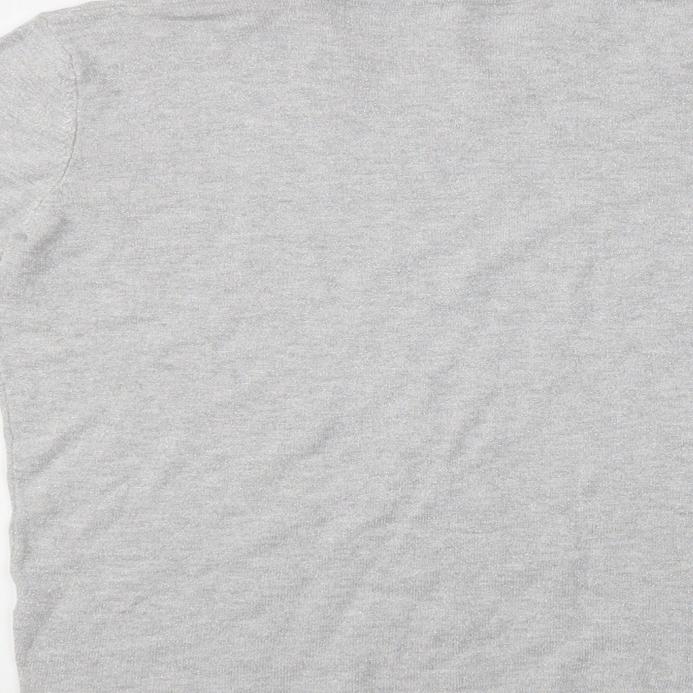 BASSINI Womens Grey   Basic T-Shirt Size S