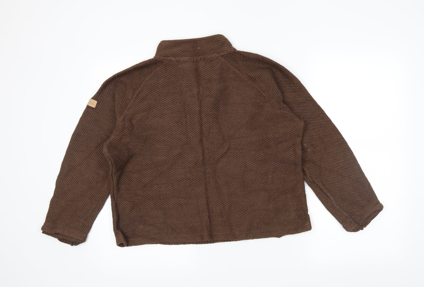 wierd fish Womens Brown   Henley Jumper Size L