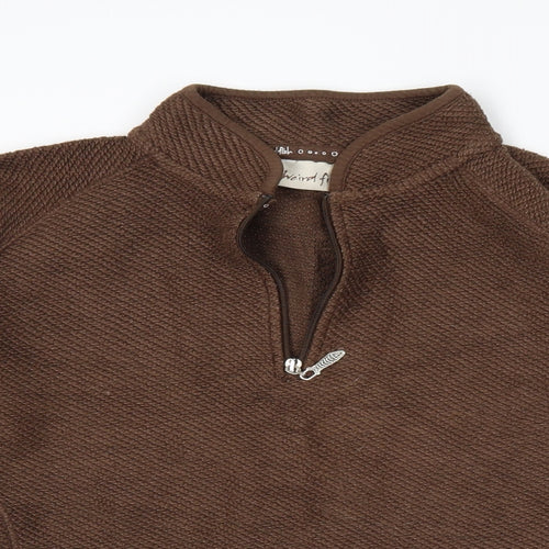 wierd fish Womens Brown   Henley Jumper Size L