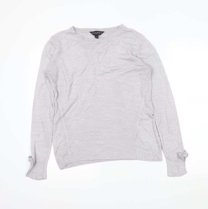 Dorothy Perkins Womens Grey Tunic Jumper Size 12