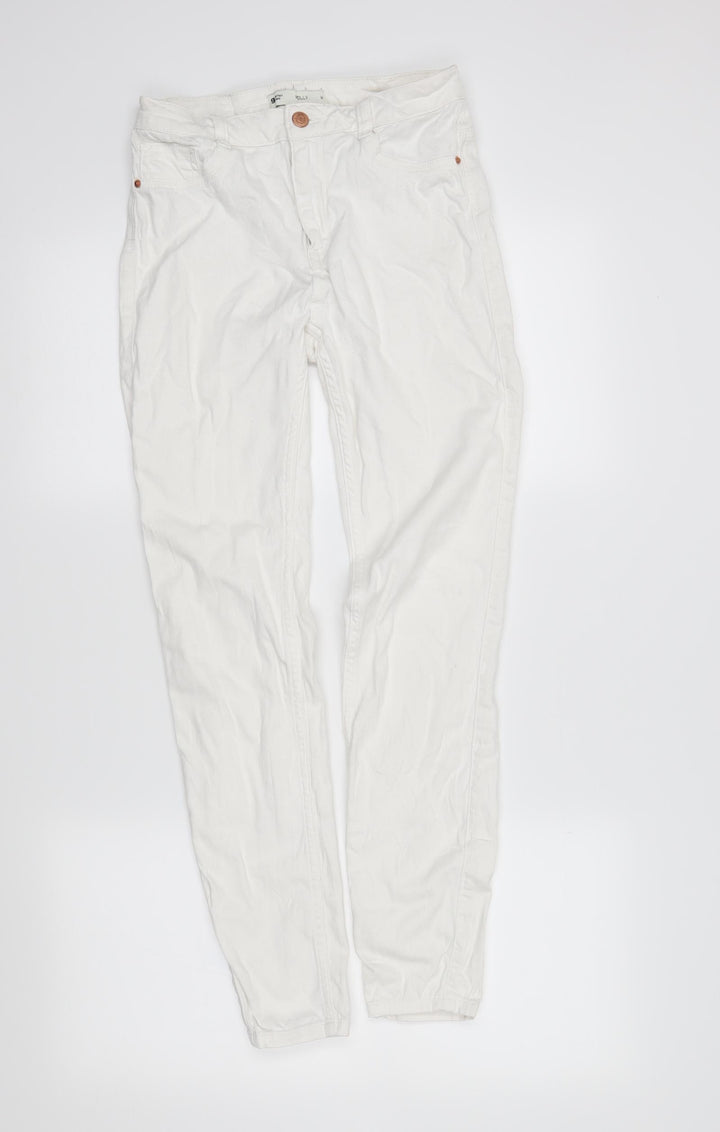 molly  Womens White   Skinny Jeans Size M L20 in