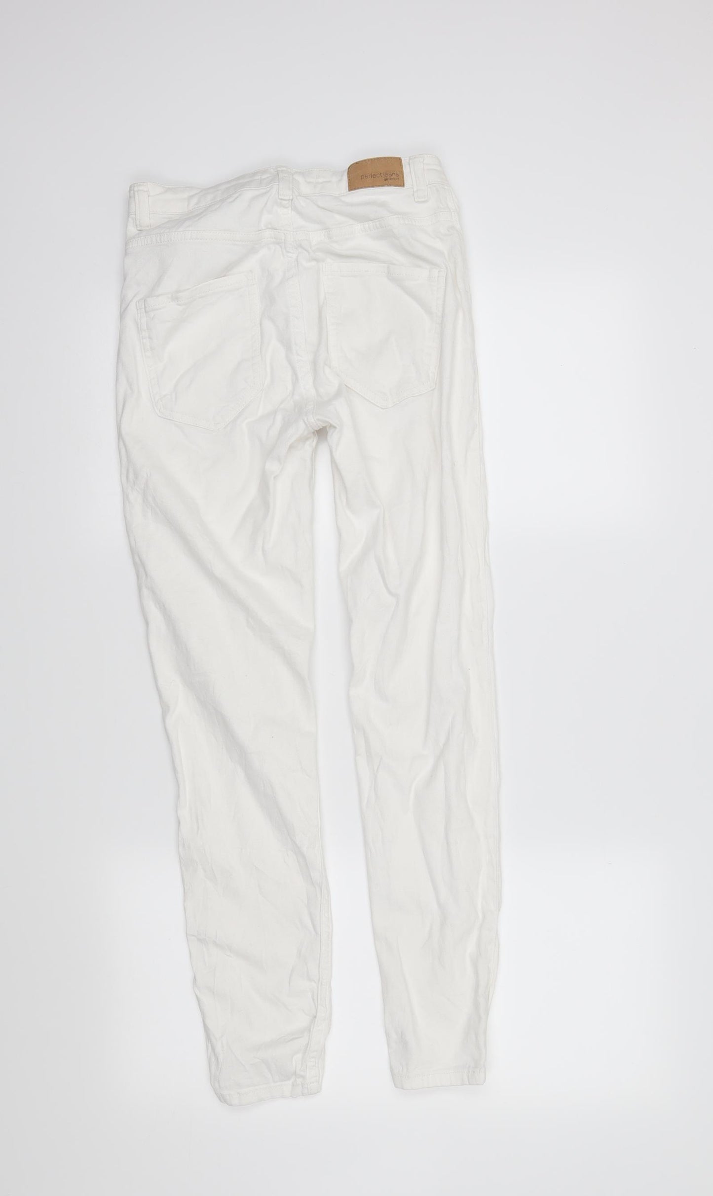 molly  Womens White   Skinny Jeans Size M L20 in
