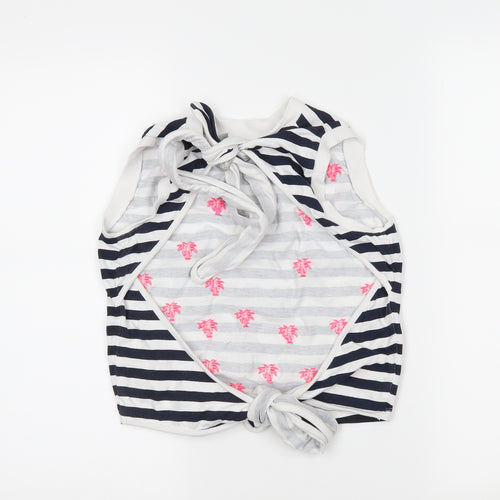 ASOS Womens Blue Striped  Basic Tank Size 8