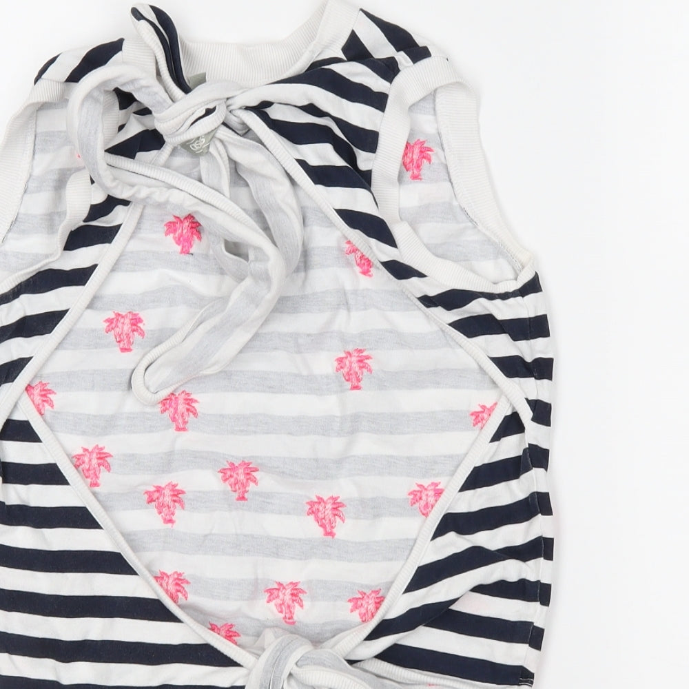 ASOS Womens Blue Striped  Basic Tank Size 8