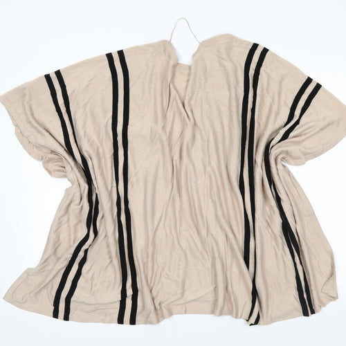 H&M Womens Brown Striped  Wrap Jumper One Size