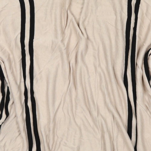 H&M Womens Brown Striped  Wrap Jumper One Size