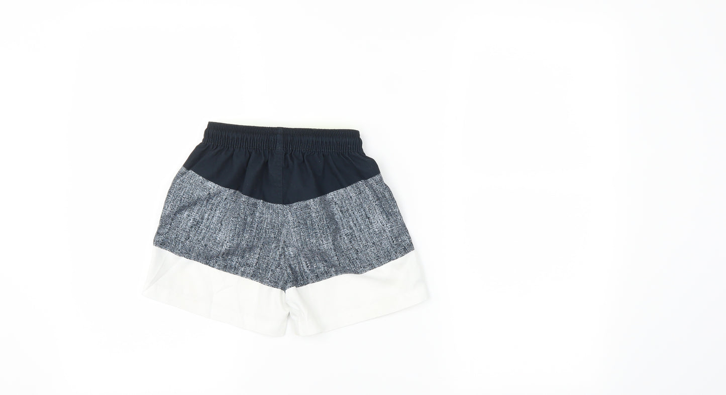 Matalan Boys Black Striped  Sweat Shorts Size 4-5 Years - Swim Wear