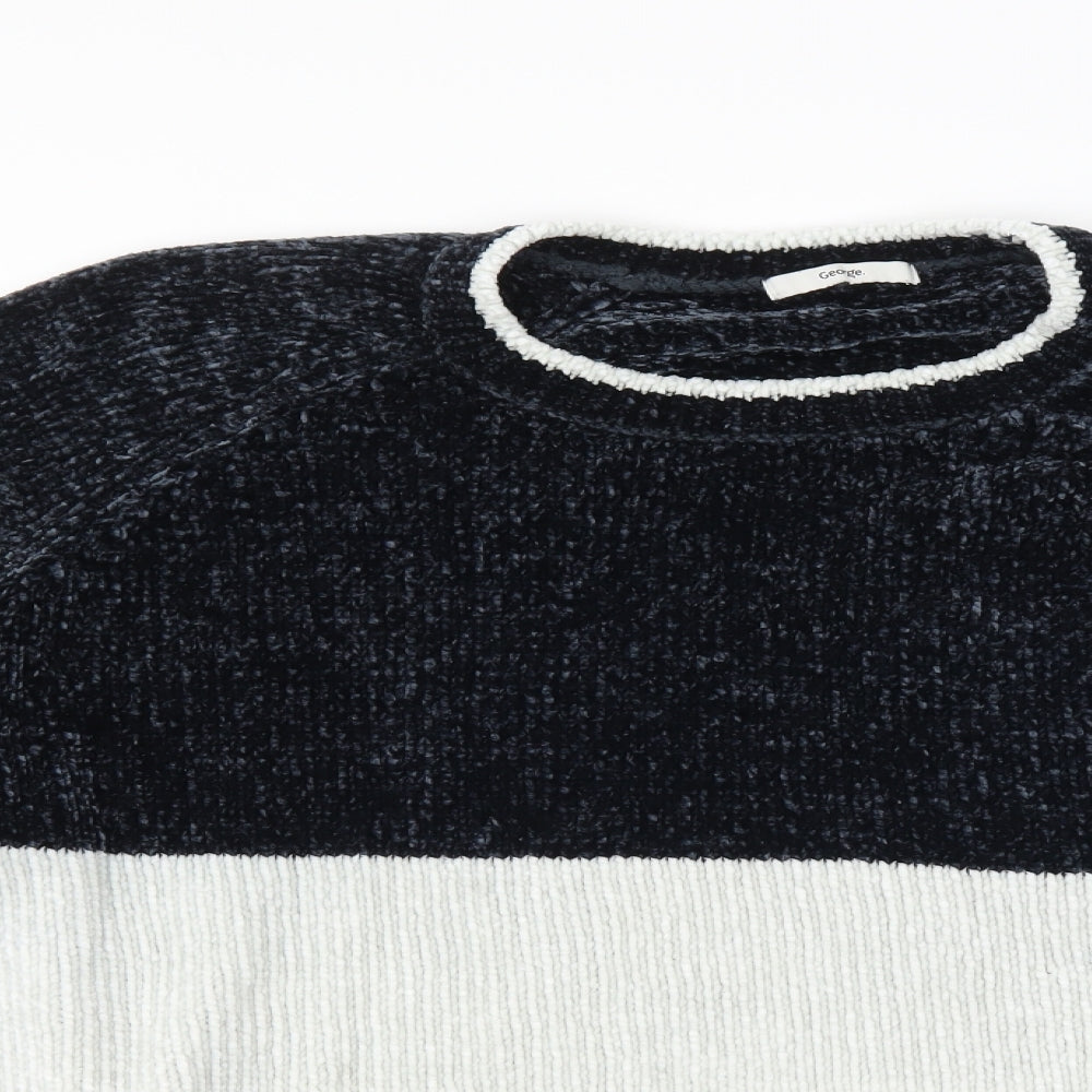 George Womens Blue Striped  Pullover Jumper Size 22