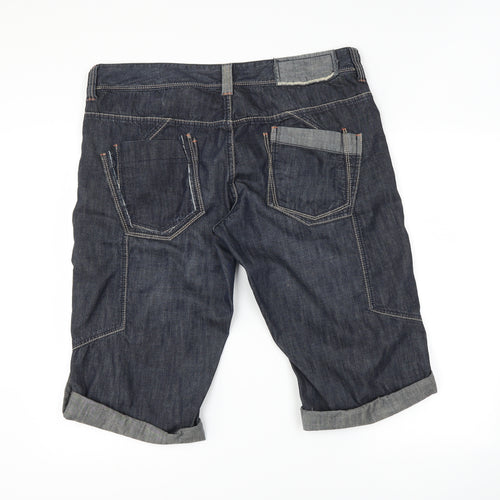 NEXT Womens Blue  Denim Cut-Off Shorts Size 18