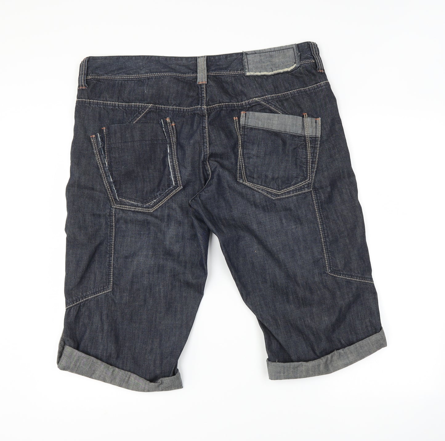 NEXT Womens Blue  Denim Cut-Off Shorts Size 18