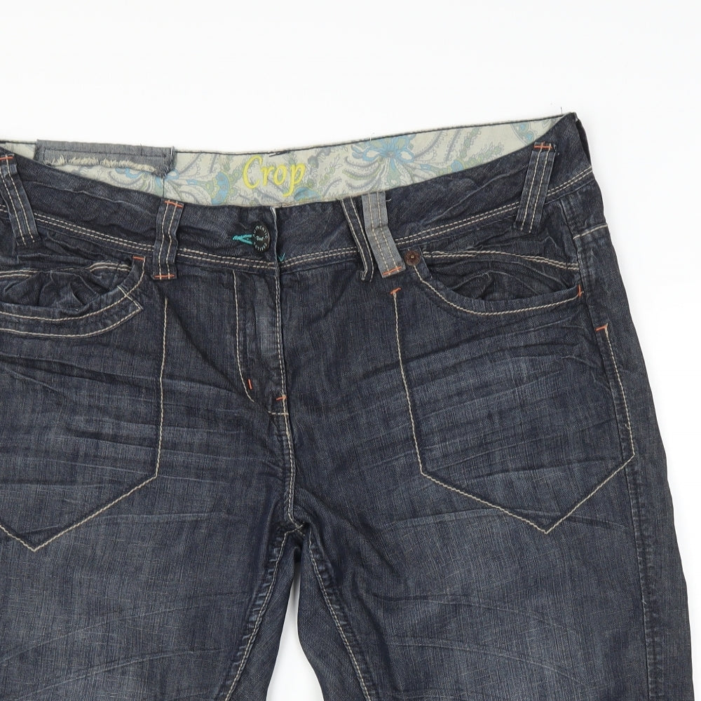 NEXT Womens Blue  Denim Cut-Off Shorts Size 18