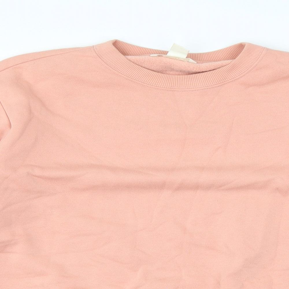 H&M Womens Pink   Pullover Sweatshirt Size XS